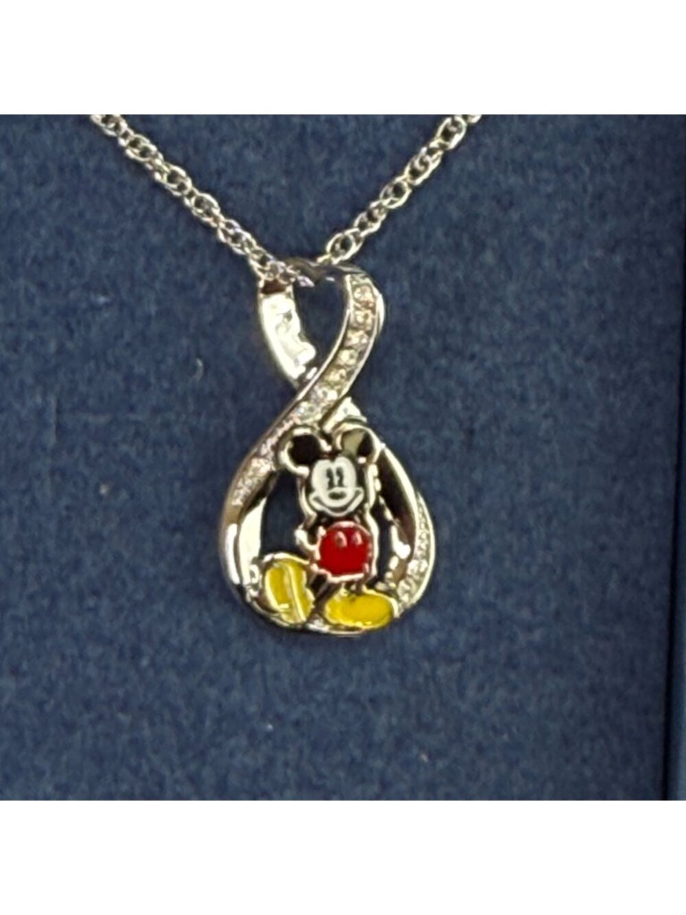 Disney Mickey Mouse Forever Infinity Necklace By Bradford Exchange